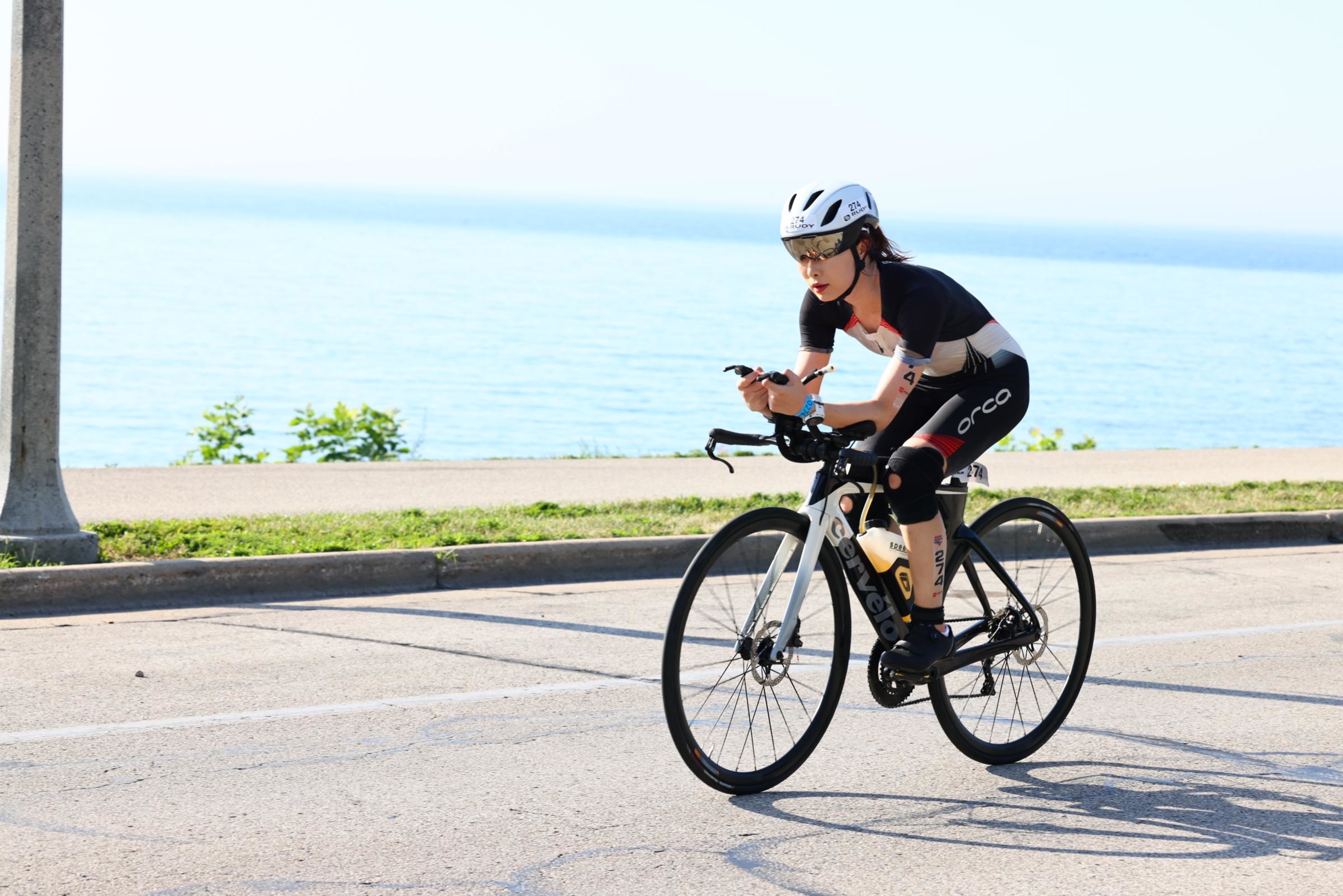 Cycling at the Chicago Olympic Triathlon